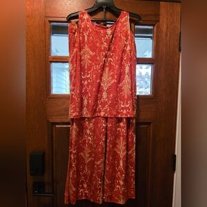 NWT Tahari 2-piece linen matching tank and pants